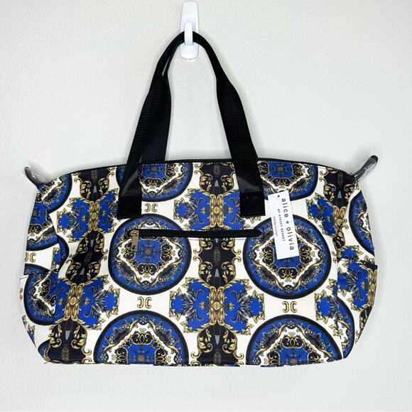 NEW ALICE & OLIVIA Regal Romance Sapphire Weekender Tote Bag - Picture 1 of 4